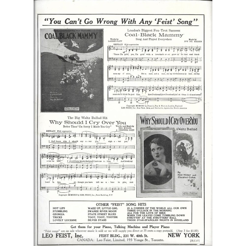 All Muddled Up Antique Sheet Music By Percy Wenrich 1922 Leo Feist - Picture 2 of 4